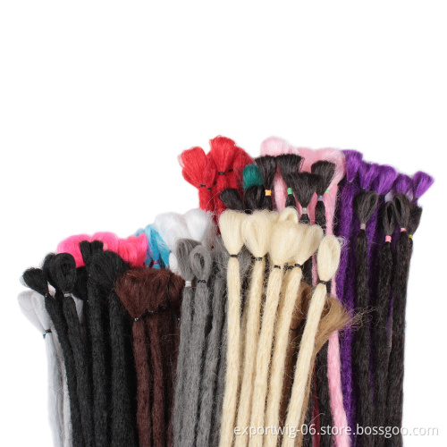 Synthetic Handmade faux Afro Dreadlocks crochet hair  Long Soft Crochet Dreads Locks Braid Styles Hair Weave Synthetic Dreadlock